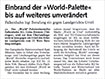 „Einbrand der »Word-Palette« bis auf weiteres unverändert“